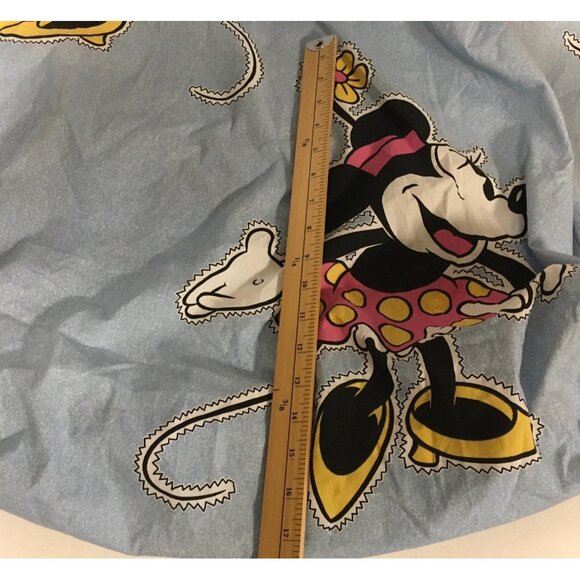 Vintage Disney Minnie Mouse Fitted Bed Sheet Twin Blue High Heels Flower Cutter - Picture 4 of 4